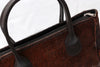 Dark Brown Cowhide Ladies Shoulder Purse