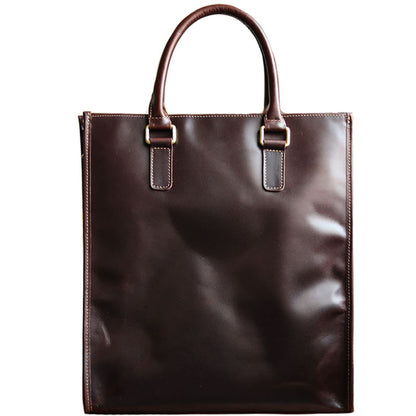 Men Leather Tote Bag with Crossbody