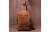 Genuine Leather Dark Brown Sling Bag