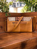 Hand tooled leather cowhide crossbody purse