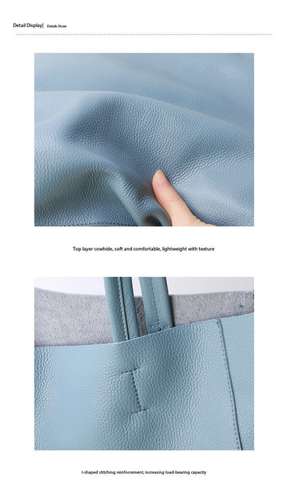 Women’s Big Large Genuine Leather Tote Shoulder Bag