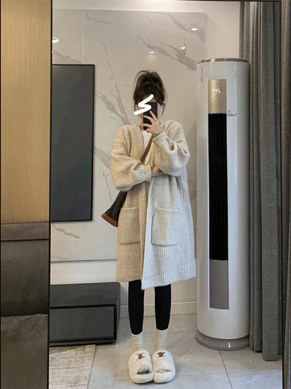 Hooded Cardigan Women's Mid-Length