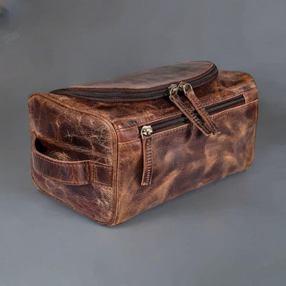 leather toiletry bag men