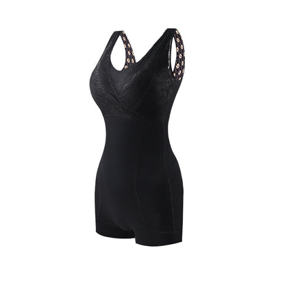 Seamless Lace Body Shaper Bodysuit with Bra and Hip Lift