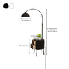 Floor Arc Lamp with Table, Drawer and Wireless Charger