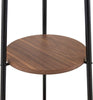 Boho Style Black Floor Lamp with Shelves
