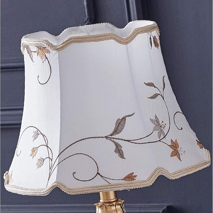 European retro resin fabric bedside table lamp