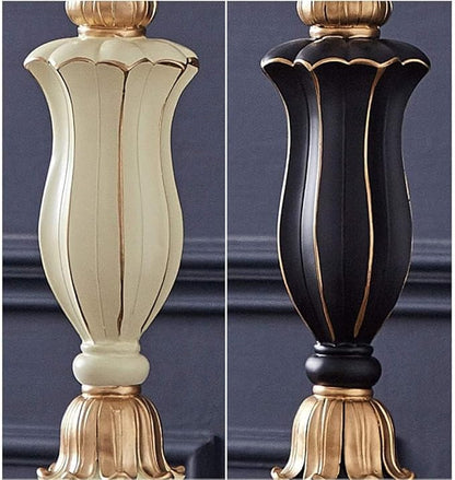 European retro resin fabric bedside table lamp