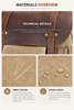 Waxed Canvas Leather Backpack with Removable Camera Insert and Dividers