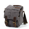 Small Canvas Camera Bag with Top-Grain Cowhide and Dividers 3