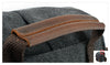Small Canvas Messenger Bag with Padded Camera Divider and Leather Buckles