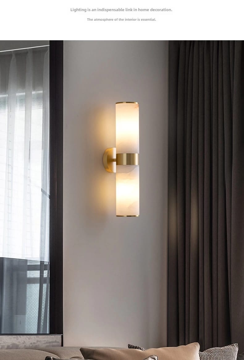 Marble Lamp Spanish Marble Solid Copper Wall Sconce