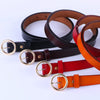 Women's genuine cowhide leather pin buckle belt
