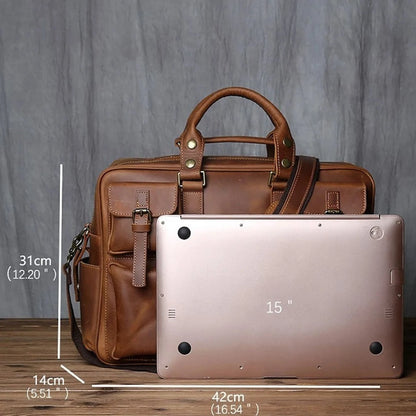 mens leather briefcase bag