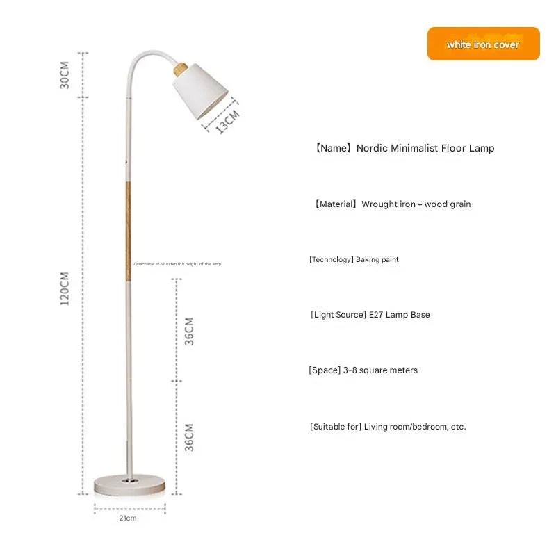 Modern minimalist iron light standing floor lamp