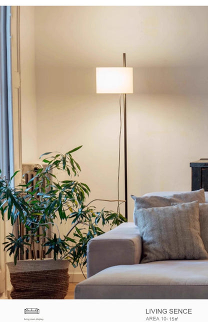 Spanish Designer Adjustable Floor Lamp with Fabric Shade