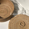 Wicker rattan basket storage with lid