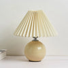 Nordic ceramic pleated bedside table lamp