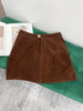 Women’s Leather Suede Mini Skirt A-Line