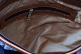Brown Black Cowhide Patchwork Bag