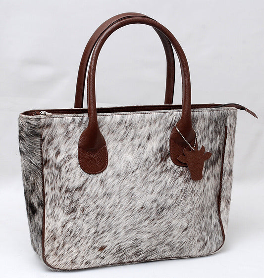 Speckled Cowhide Fur Shoulder Bag