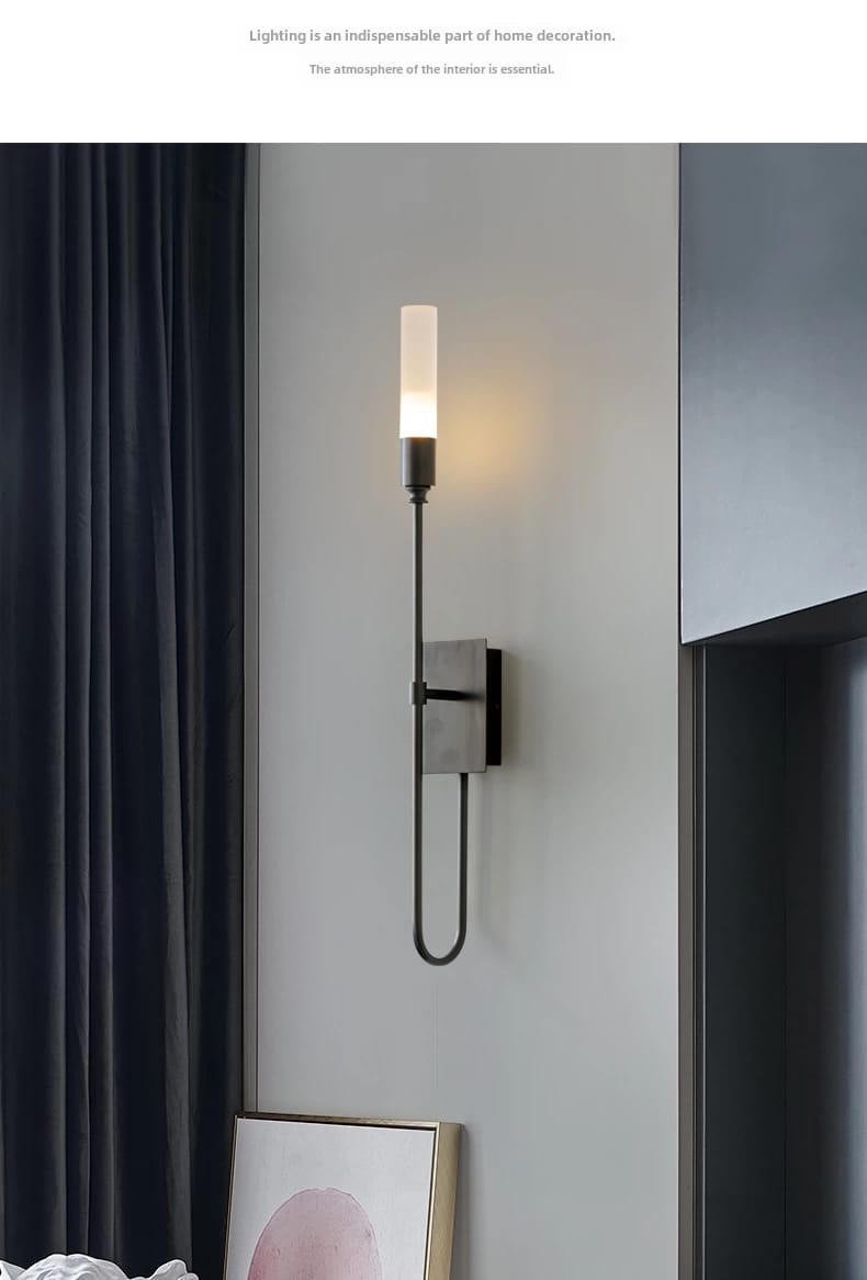 Modern Brass Wall Sconce Minimalist Copper Wall Lamp