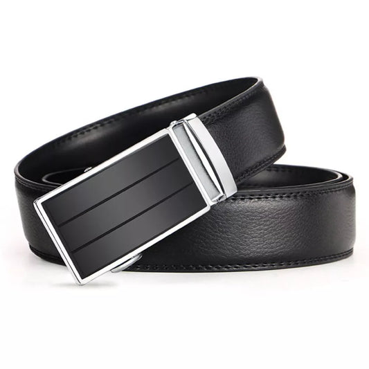 Modern Buckle Leather Belt Men Sleek Skinny Style