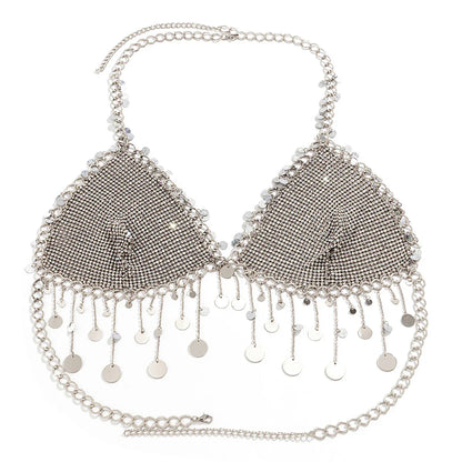 Gold Chainmail Festival Bra & Skirt Set 6