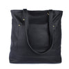 ladies black leather tote bags