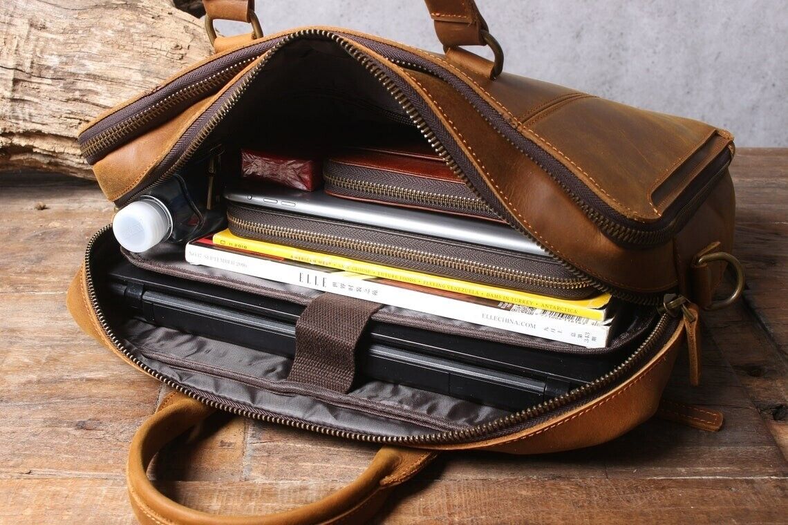 leather messenger bag for men