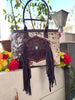 Cowhide Tooled Leather Handbag Fringe