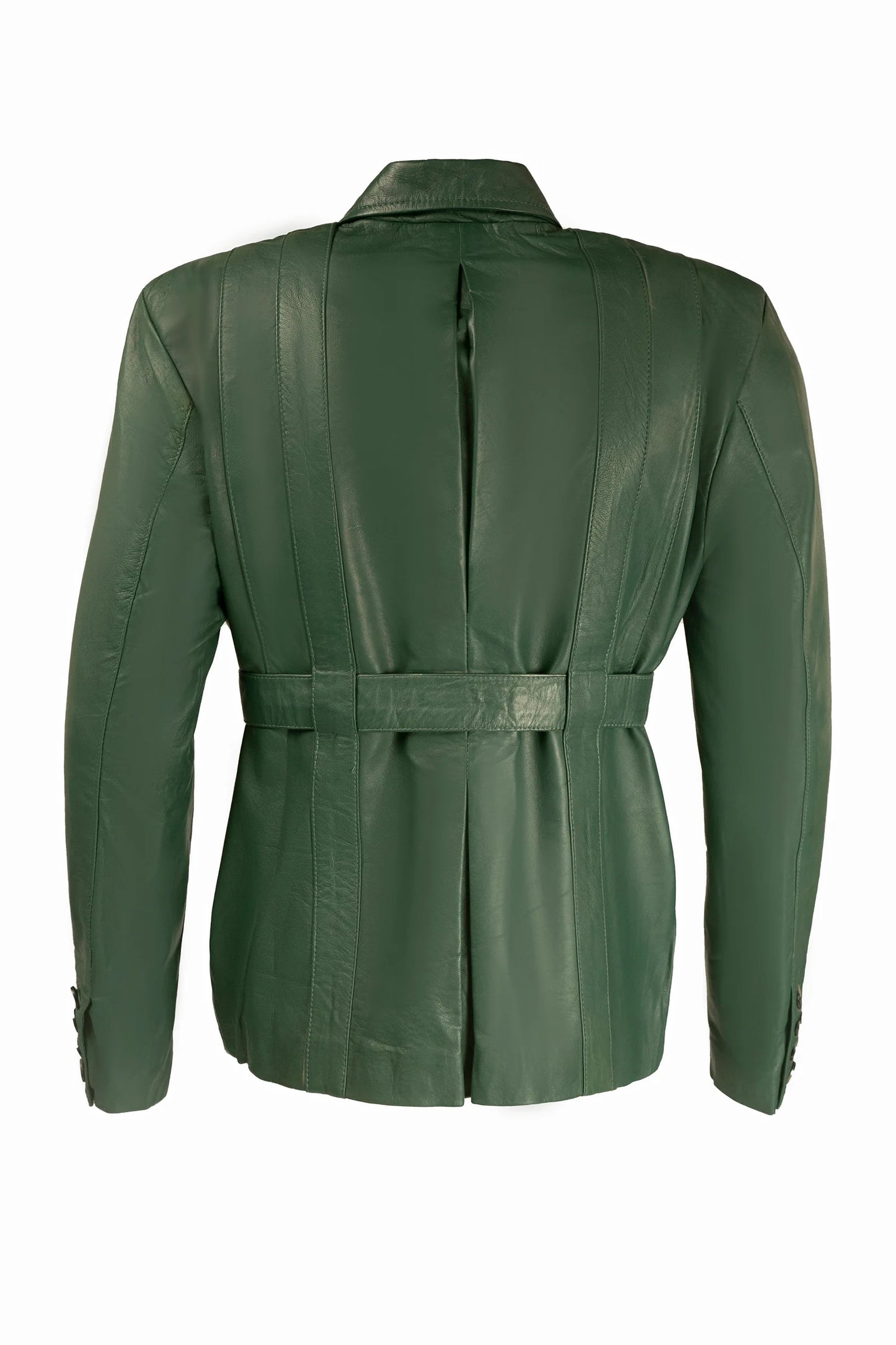 Women's Green Genuine Leather Jacket