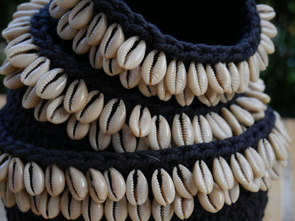 Macrame Crochet Sea Shells Baskets