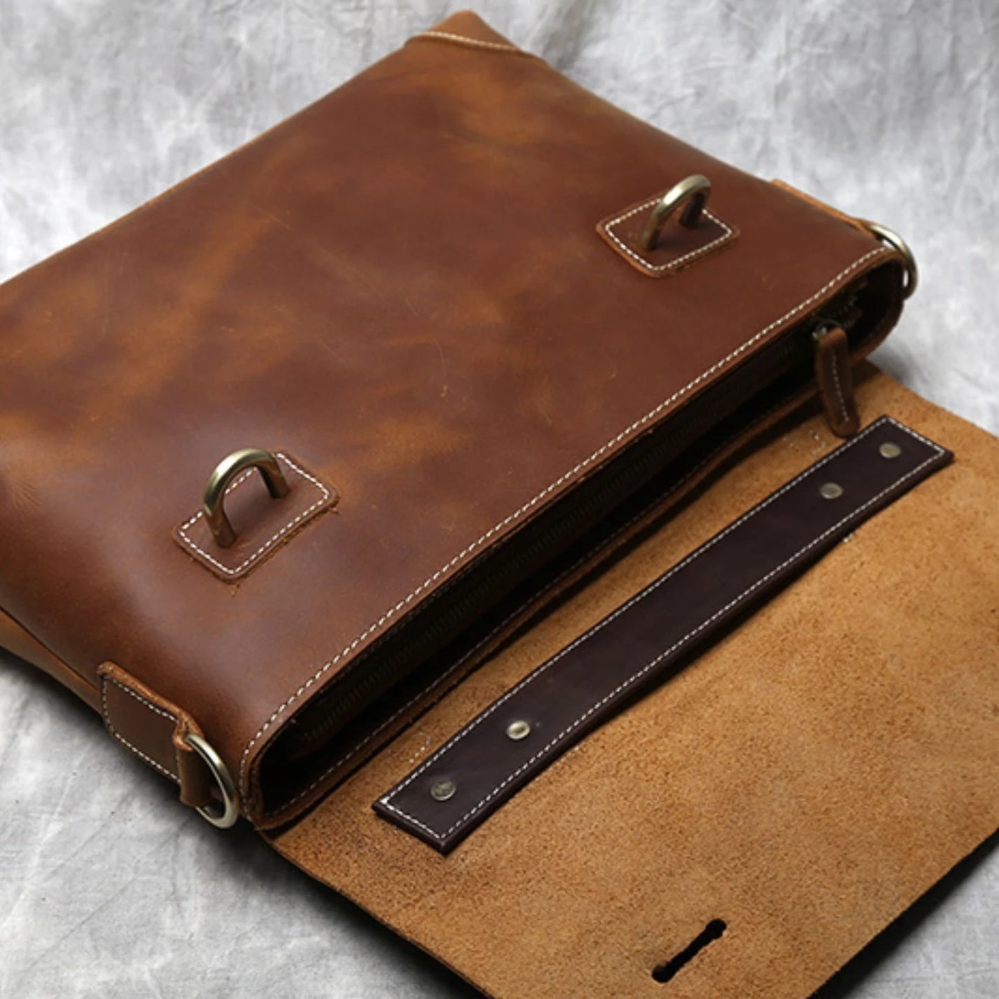 mens real leather courier bag