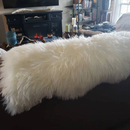 Large White Sheepskin Rug Double Pelt