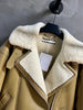 Women Shearling Leather Jacket Real Wool Lining