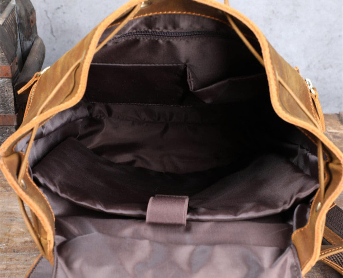 Handmade Full Grain Leather Backpack