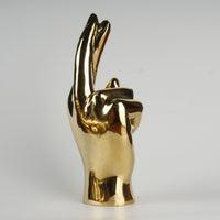 Brass The Crossed Fingers Sculpture