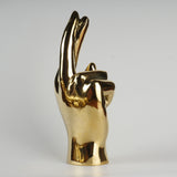Brass The Crossed Fingers Sculpture