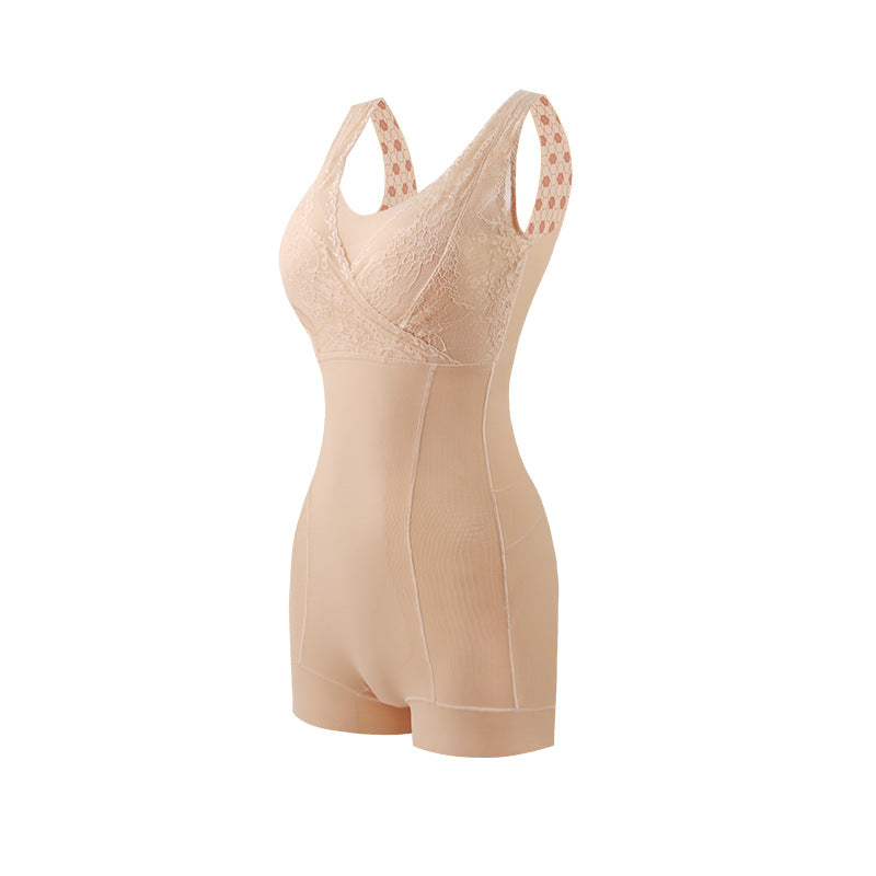 Seamless Lace Body Shaper Bodysuit with Bra and Hip Lift