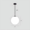 Globe Pendant Light Modern Black Ceiling Lamp