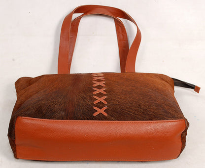 Dark Brown Cow hide Tote Purse