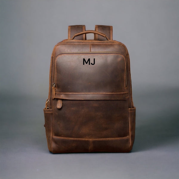 Vintage Brown Real Leather Backpack