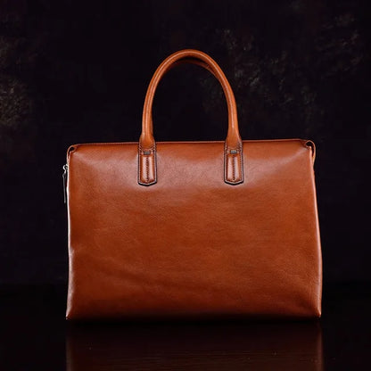 Genuine Leather Briefcase Cowhide Handbags