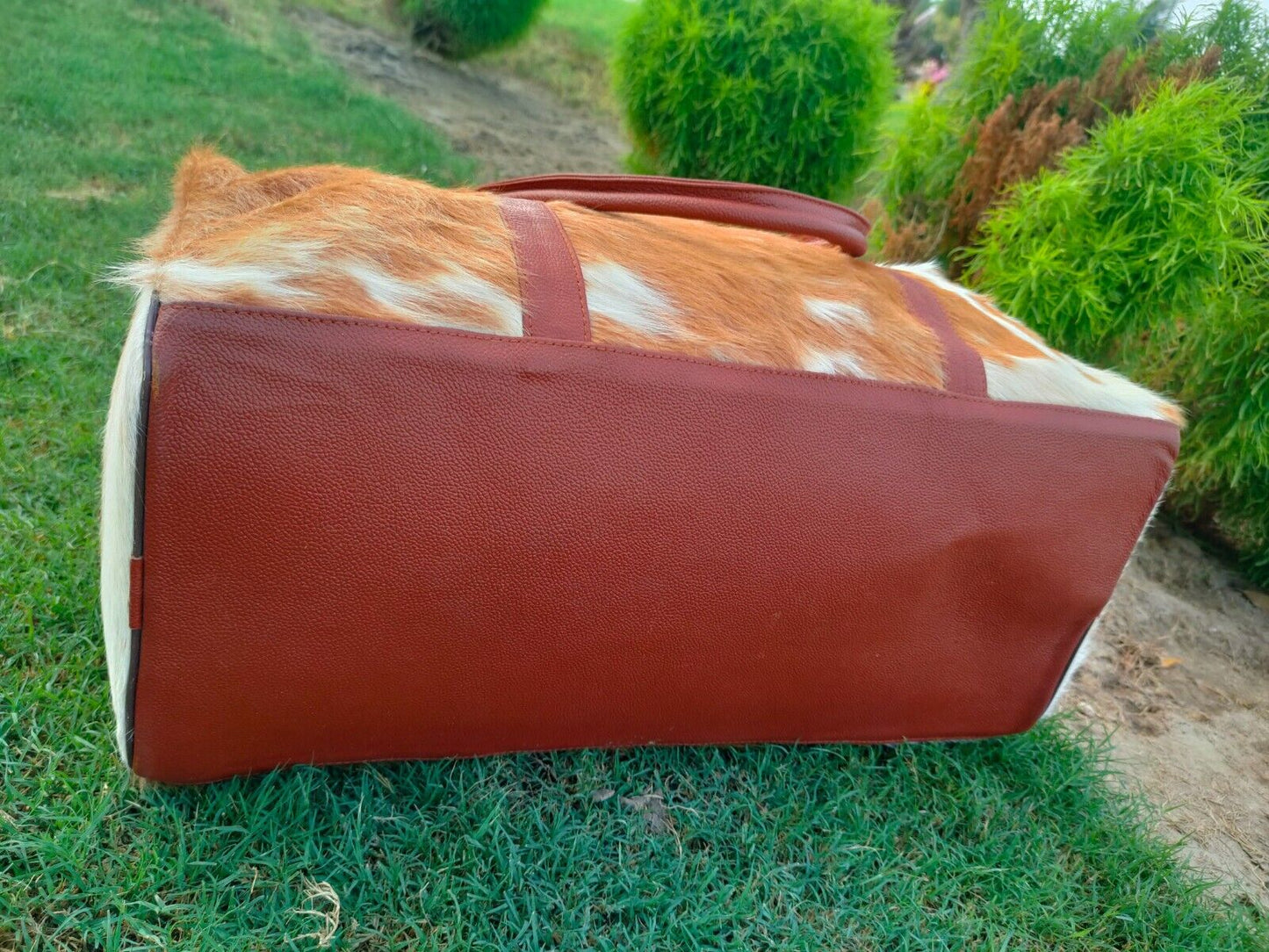 Genuine Cowhide Travel Duffle Bag