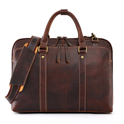 Men’s Leather Shoulder Bag Messenger Briefcase Laptop Bag