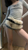 Wide faux fur belt women punk western waist chain 6