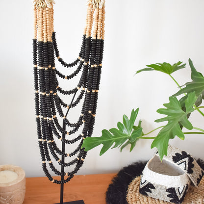 Cowrie Shells and beads decorative necklace for living room