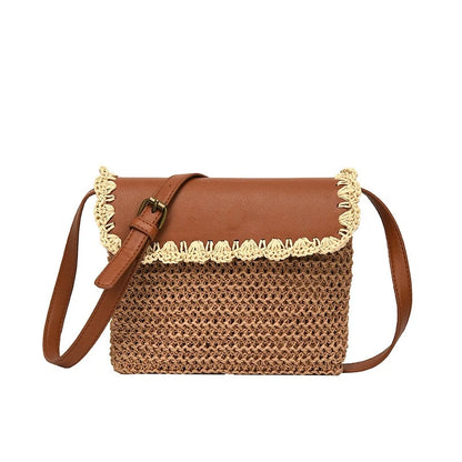 Woven Straw Crossbody Summer Beach Purse