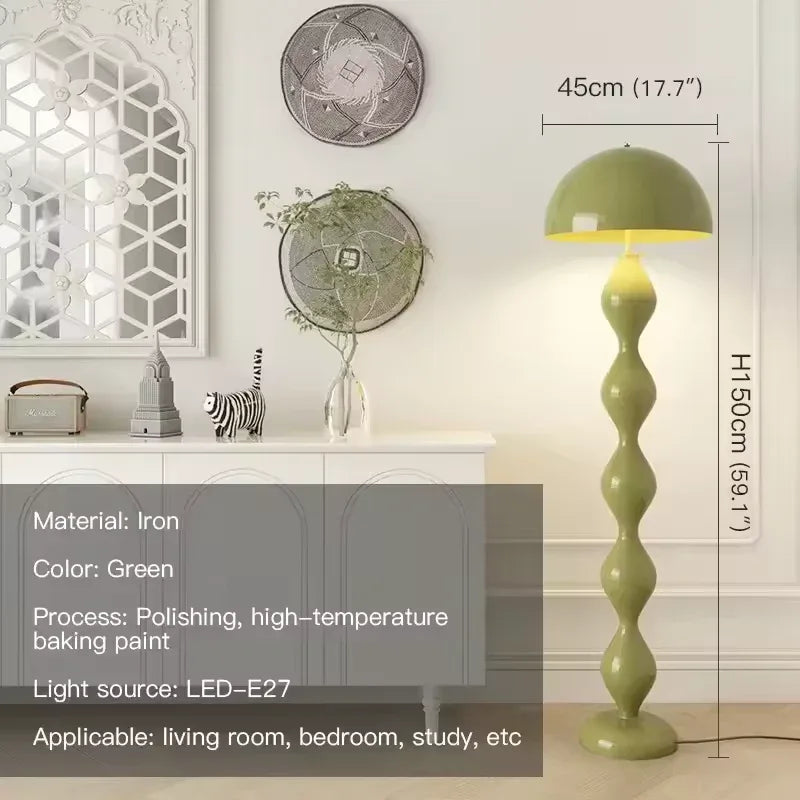 Cream Tall Macaron Mushroom Floor Lamp 5